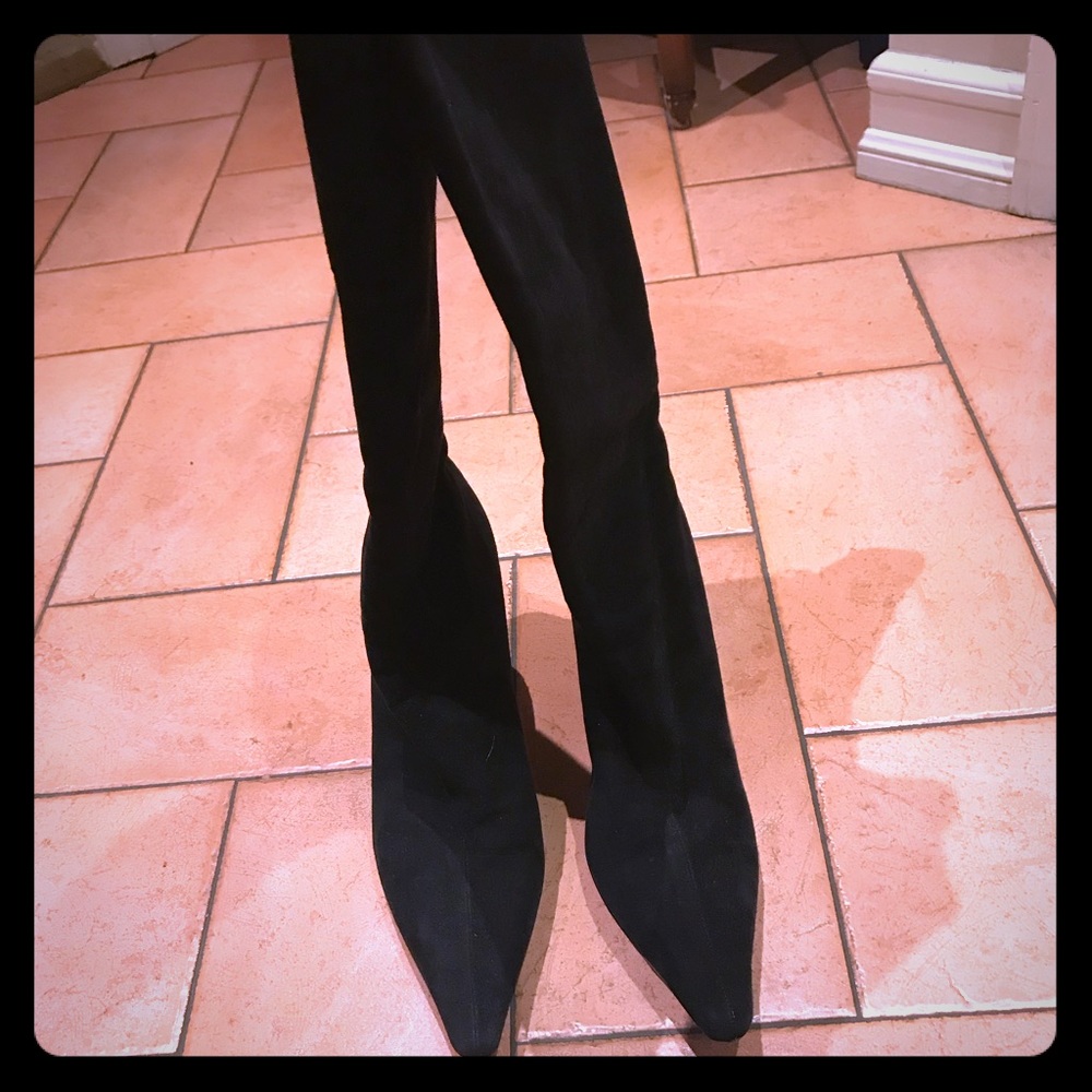 Jimmy Choo show stopper suede heeled boots